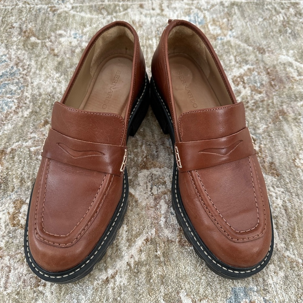 Bernardo Women's Brown Leather Loafers